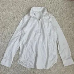 ギャップ/プルオーバーシャツ/白/XXS/綿100/シンプル/きれきめ