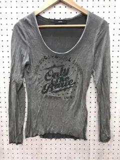 Y2K 古着 DIESEL ビーズ刺繍 ヴィンテージライク フェードトップス