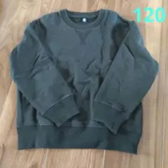 【120cm】UNIQLO　ブラック長袖トレーナーのサムネイル