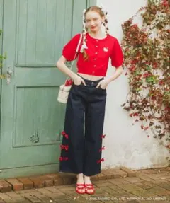 MAJESTIC LEGON キティちゃん ワイドレッグデニムパンツのサムネイル