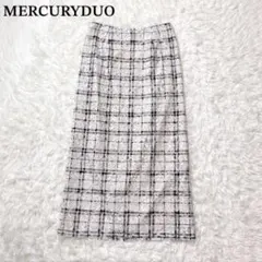 MERCURYDUO レース チェック タイトスカート M 美シルエット 上品