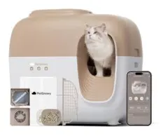 PetSnowy【臭いを徹底分解】猫 自動トイレ,光触媒TiO2三重消臭 - メルカリ