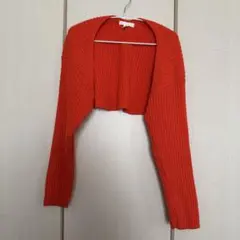 H&M カーディガン　ボレロ　オレンジ