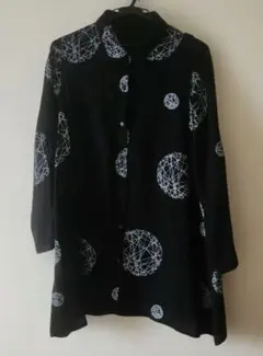 幾何学模様 黒 長袖チュニック　刺繍 2026年最新】幾何学模様チュニックの人気アイテム - メルカリ