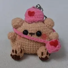 くま あみぐるみ キーホルダー バッグチャーム ハンドメイド