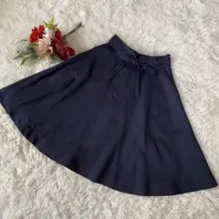 美品【LAISSE PASSE/レッセパッセ】膝丈フレアスカート　(38)