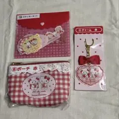 サンリオ　当たりくじ　ポーチ　チャーム　シールセット