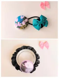 【リバティ】ヘアゴム　ラインストーン