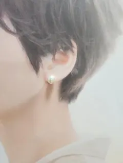 ☆B☆ハンドメイドピアス☆淡水パール☆両耳☆キャッチタイプ☆