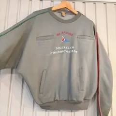 古着 スウェット グレー ポケット付 サイドライン Lサイズ程度