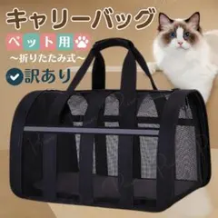 訳あり ペット 犬 猫 キャリー ケース ケージ バッグ クレート メッシュ 黒