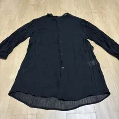 ロペピクニック　黒 ボタン式 五分丈シャツ ウエストリボン付き　未使用品