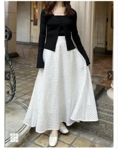 チェック柄シアーフレアスカートのサムネイル