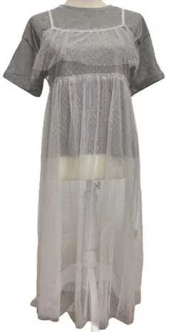 【新品未使用】Ray Cassin★チュールキャミワンピ×リブインナー