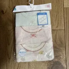 【新品未使用】ノースリーブロンパース 3枚組 90 肌着 メッシュ 綿100%