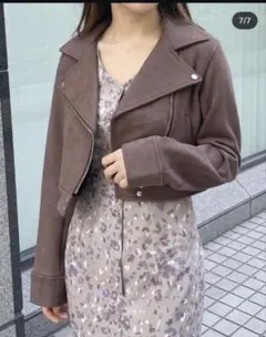 LILLIAN CARAT ライダース　スウェード風