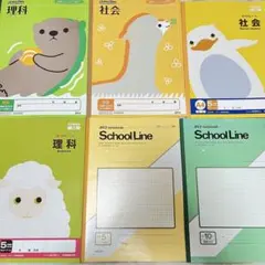 【6冊】動物イラスト A4ノート 5ページ