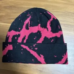 ビーニー ニット帽 帽子 ストリート y2k グランジ 海外 ブラック レッド