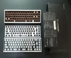 Lucky65 v2（シルバー） キーキャップ、社外品プレート付