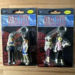 ONE PIECE ワンピース REAL TYPE ダブルキーホルダー　レア