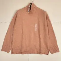 【未使用品】 UNIQLO スフレヤーン ハイネックセーター 長袖 ピンク Ｌ