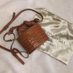 CHRISTIAN VILLA クロコ型押し ショルダーバッグのサムネイル