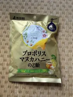 プロポリスマヌカハニーのど飴 レモンジンジャー味 浅田飴 60g 1袋のサムネイル
