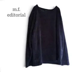 m.f.editorial 【XL】長袖カットソー 紺 シンプル　化繊　秋冬のサムネイル