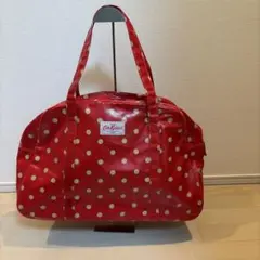 Cath Kidston キャスキッドソン　トートバッグ　水玉レッド　大容量