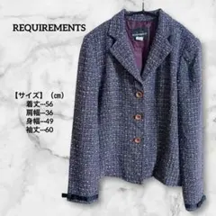 REQUIREMENTS 【10】ネイビー テーラードジャケット パープル