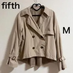 【fifth】ショート丈 トレンチコート ジャケット（M）ベージュ