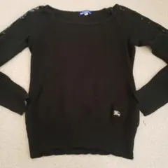 BURBERRY BLUE LABEL 長袖ニット 38 ブラック