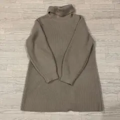 UNIQLO リブ編みタートルネックセーター Mサイズ 茶色