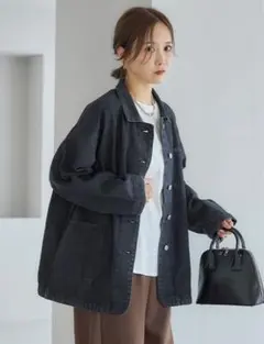 新品　田中里奈プロデュースmysacloset デニムカバーオール黒 Mサイズ