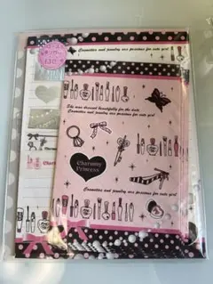 平成レトロ レターセット ピンク 蝶々 リボン 当時物 レア