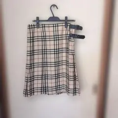L 42BURBERRY Londonノバチェック柄 巻きスカート