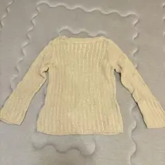 GAP ギャップ ローゲージ ボートネック ニット L ベージュ 春ニット