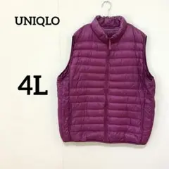 【UNIQLO】ウルトラライトダウンベスト 大きいサイズ 4XL ピンクのサムネイル