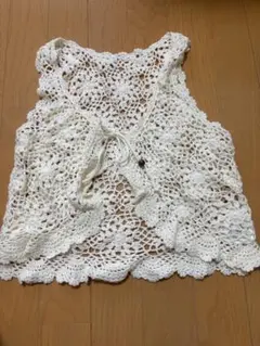 LIZLISA 編物 羽織 白のサムネイル