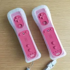【WiiU リモコンプラス 箱付き】【wiiリモコン】ピンク　2個セット