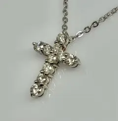 Pt900 ダイヤモンド ペンダントトップ 0.70ct 10石ダイヤ　クロス