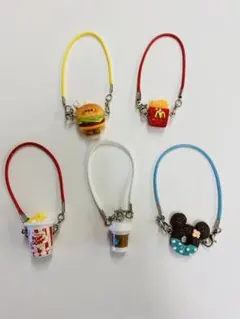 食べ物モチーフ ラブブアクセサリー5点セット17cmぬいぐるみ用着せ替え ぬい活