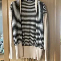 DKNY ボーダー柄 長袖カーディガン Sサイズ