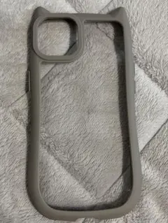 iPhone 15Plus 14Plus 猫耳ケース グレージュ