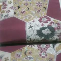 綴れ織り 八寸名古屋帯 六通 正絹 和装