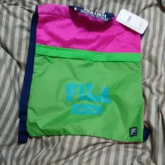 FILA ナップサック リュック ピンク グリーンのサムネイル