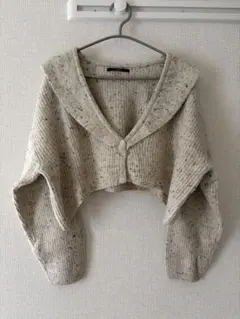 Kastane セーラーカラー ニット カーディガン セーター ショート丈