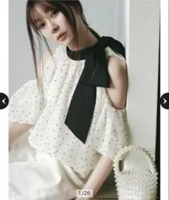 Rirandture リボンネックオフショルブラウスのサムネイル