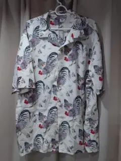 UNIQLO 芸艸堂 伊藤若沖アロハシャツ 鶏柄 Mサイズ - メルカリ