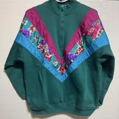 ☆最終値下げ価格☆ CHINAWEAR ハーフジップ V字デザイン 古着